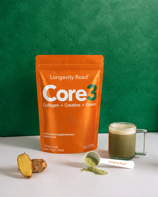 Longevity Road hero banner – premium health supplements and wellness products